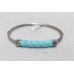 Bangle Bracelet Sterling Silver 925 Turquoise Stone Jewelry Handmade Women C501